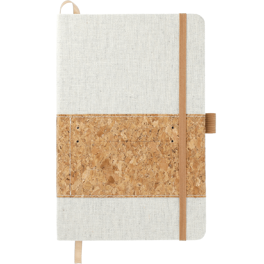 5.5" X 8.5" Recycled Cotton And Cork Bound Notebook