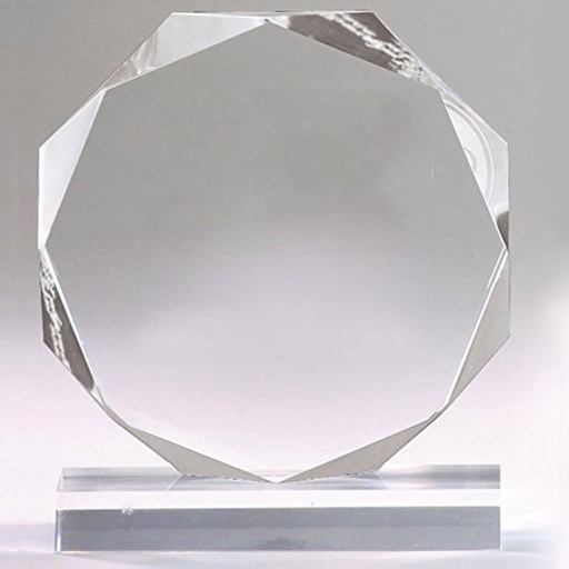 [acrylic-award-octogo-24867] Acrylic Award Octogon 6" X 6" X 1"