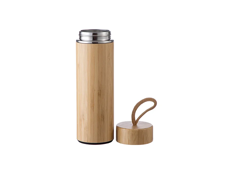 [bamboo-skinny-therma-24908] Bamboo Skinny Thermal Tumbler With Bamboo Lid 16Oz
