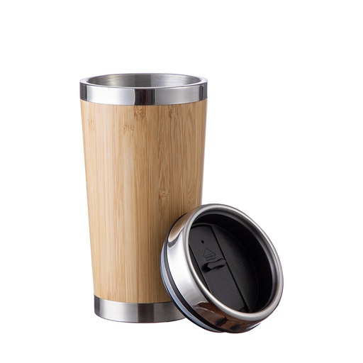 [bamboo-thermal-tumbl-24910] Bamboo Thermal Tumbler With  Lid 17Oz