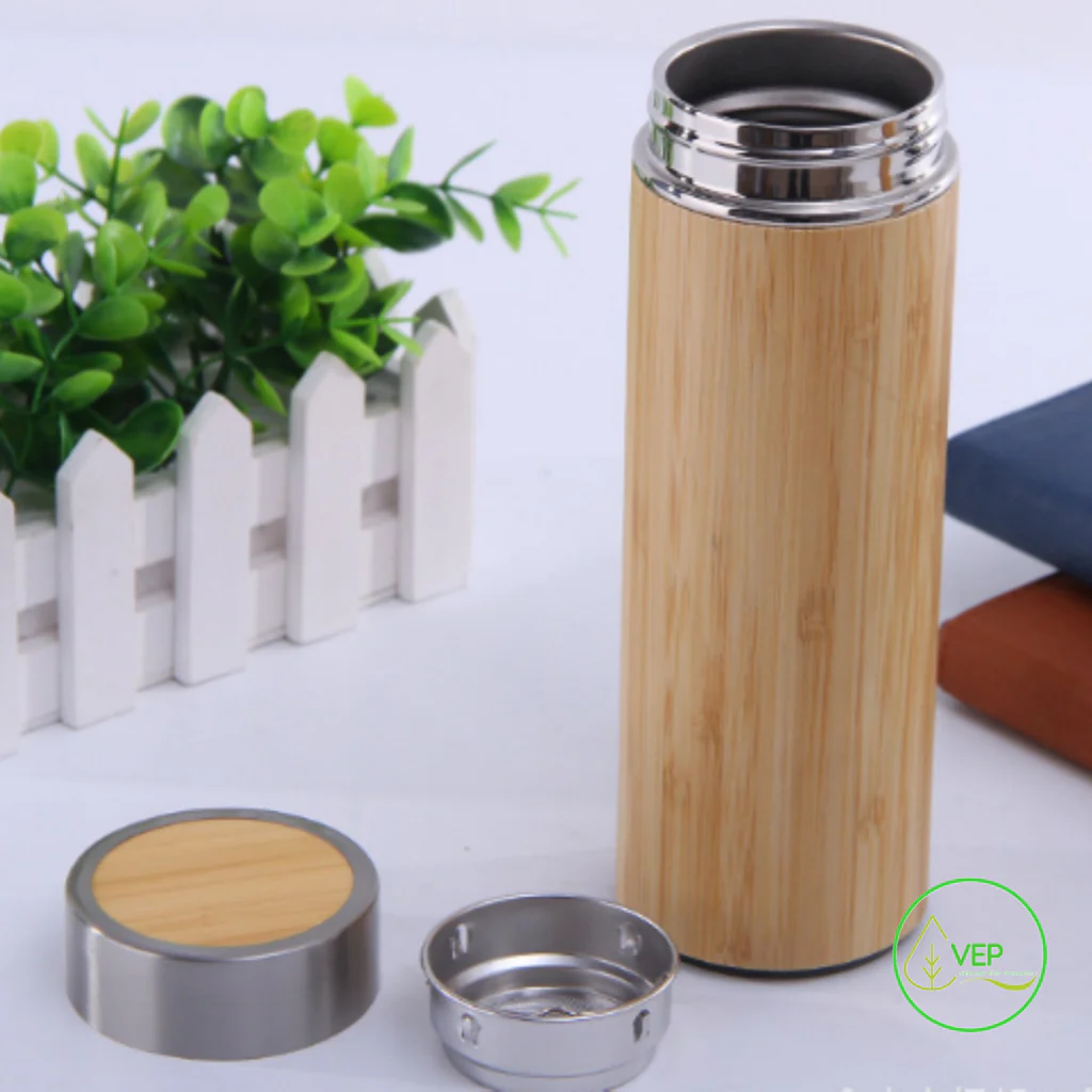 [bamboo-thermal-with--24911] Bamboo Thermal With Stainless Steel Lid 12Oz