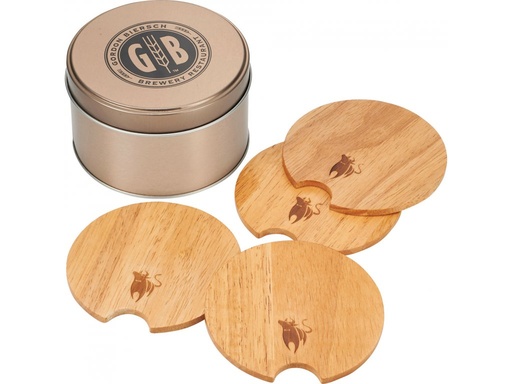 [bullware-wood-coaste-24956] Bullware Wood Coaster Set Wood