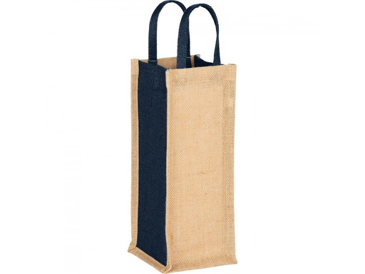 [jute-single-bottle-w-25607] Jute Single Bottle Wine Tote