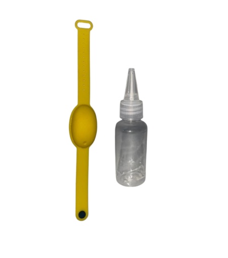 [silicone-wrist-band--25844] Silicone Wrist Band Hand Sanitizer Dispenser With Bottle