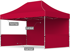 [tent-10x10ft-spot-to-25945] Tent 10X10Ft Spot Top Full Back And Two Half Sides