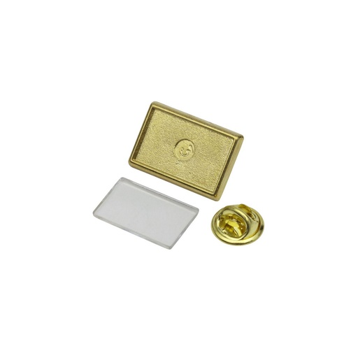 [lapel-pin-metal-rect-26522] Lapel Pin Metal Rectangular 21X13Mm