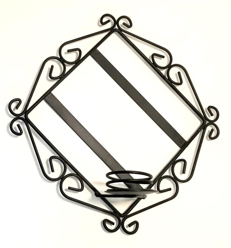 [metal-frame-for-6-ti-26567] Metal Frame For 6"Tile With Candle Holder