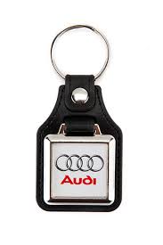 [metal-keyring-leathe-26573] Metal Keyring/Leather With Backing 25Mm Square